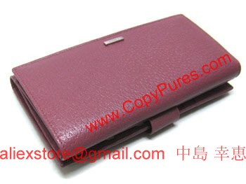 GUCCI　グッチ　財布　ホック長札　長財布　SVプレート　ピンク　143391　アウトレット